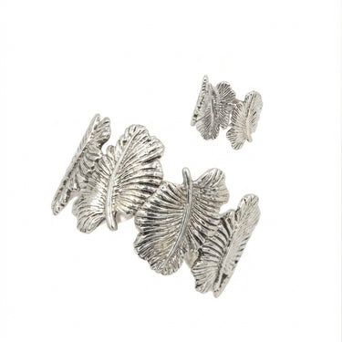Leaflet Silver Jewelry Set