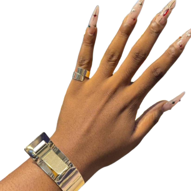 Bold Gold Bracelet & Ring Set