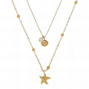 Starfish & Shell Layered Necklace