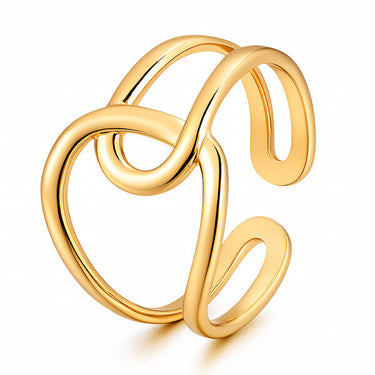 Abstract Gold Open Ring