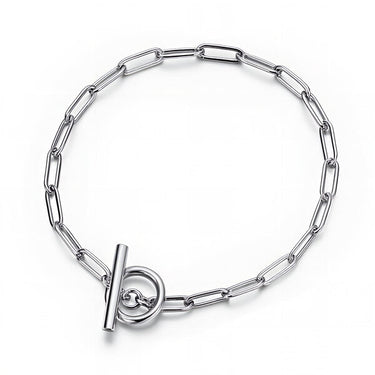 Silver Paperclip Chain Bracelet