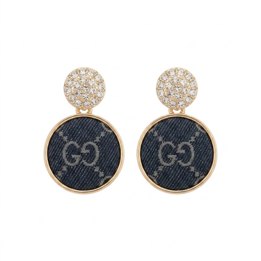 Boucles d'oreilles GG en denim