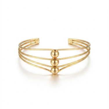 Bracelet jonc élégant en fil doré