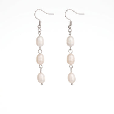 Silver Pearl Drop Earrings