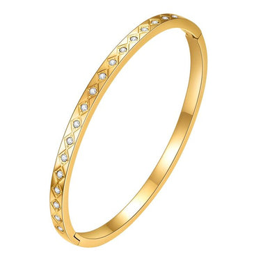 Gold Plated Diamond Bangle