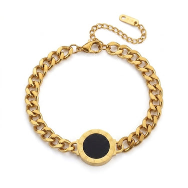 Gold Chain Roman Numeral Bracelet