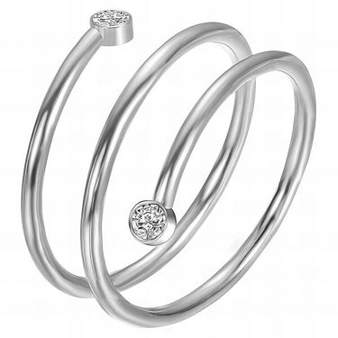 Silver Double Band Ring