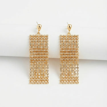 Gold Mesh Dangle Earrings