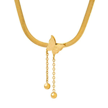 Gold Butterfly Pendant Necklace