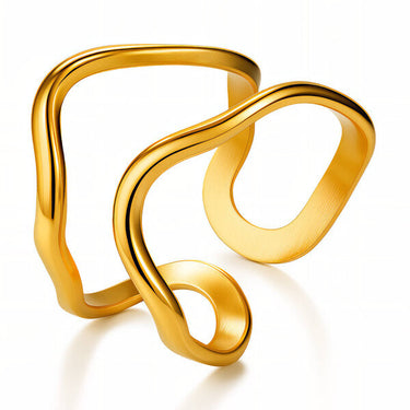 Abstract Gold Statement Ring