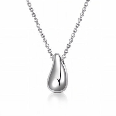 Silver Teardrop Pendant Necklace