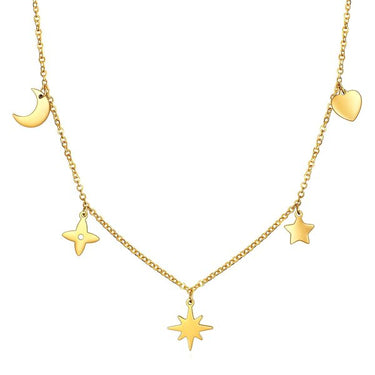 Celestial Charms Gold Necklace